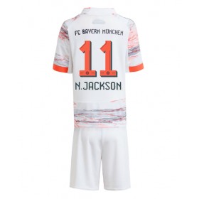 Bayern Munich Nicolas Jackson #11 Borta Kläder Barn 2025-26 Kortärmad (+ Korta byxor)